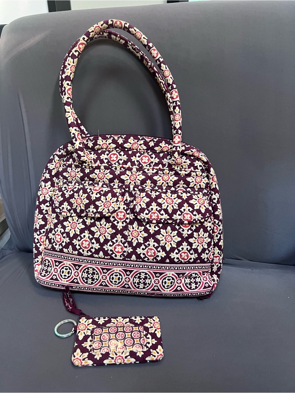 Vera Bradley Quilted Floral Shoulder Bag Vintage EUC